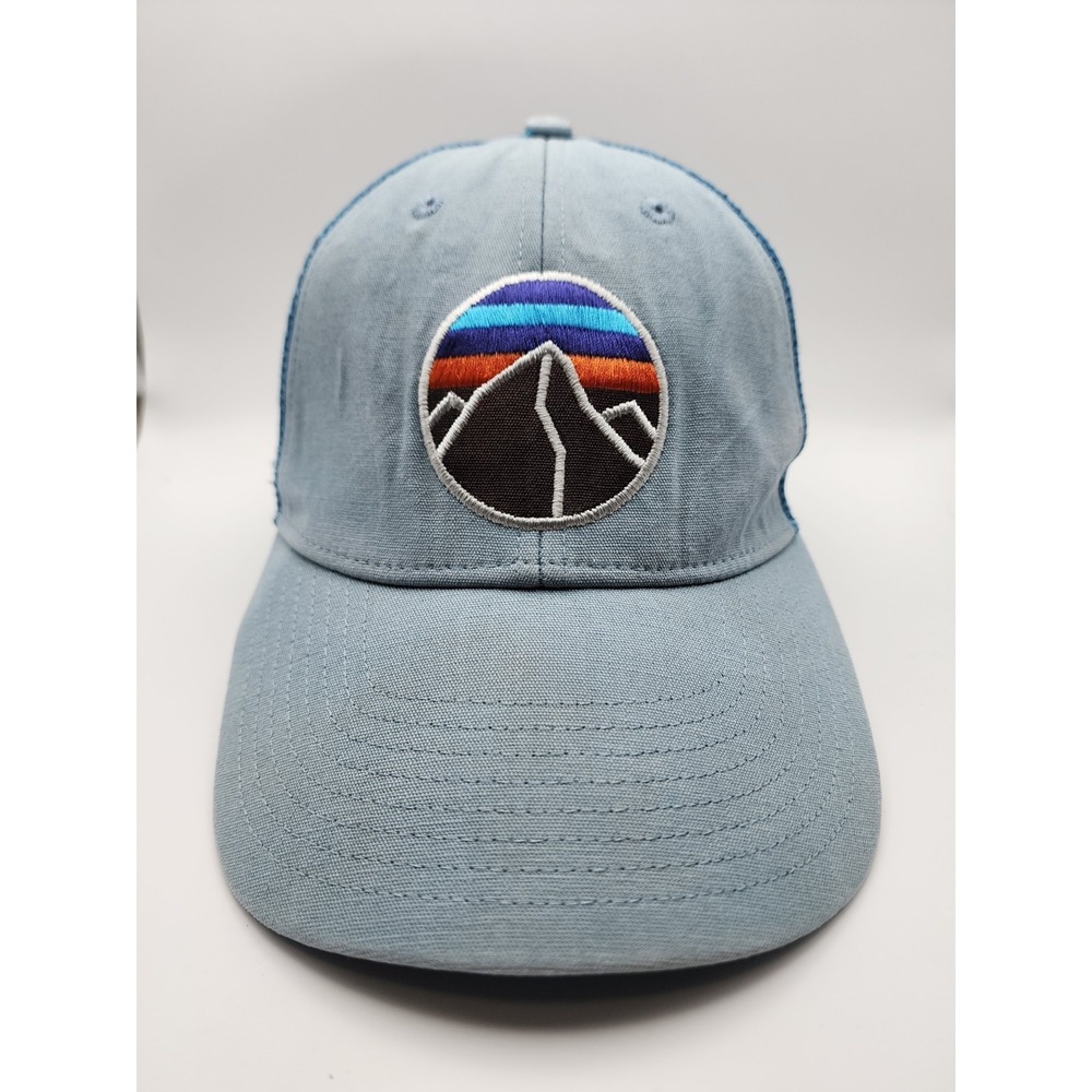 Patagonia Fitz Roy Emblem Lopro Trucker Hat Blue Mesh Back Fishing STY38125SP15